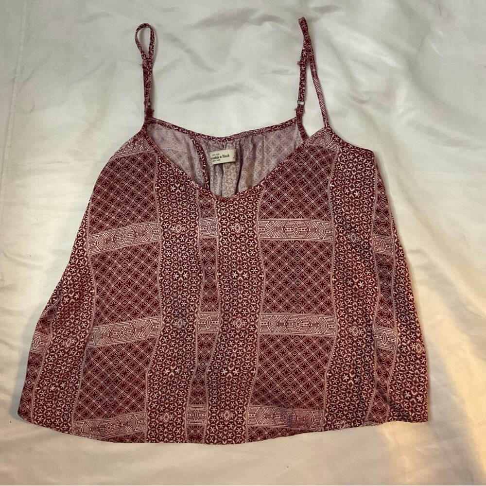 Abercrombie & Fitch Swing Top with Split Back Crop Top M Boho Festival Prints - Picture 3 of 9